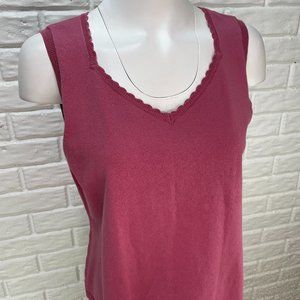 Christopher & Banks Sleeveless Pink Knit Top